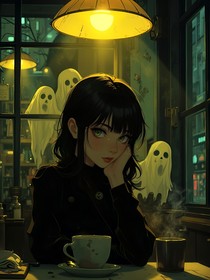 咖啡店里有只鬼