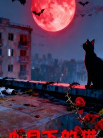血月下的猫